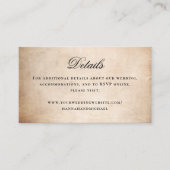 Einfache Kalligrafie Details rustikales Pergament Begleitkarte (Vorderseite)