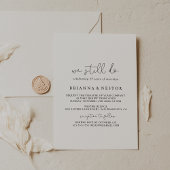 Einfache Kalligrafie, die wir noch immer überprüfe Einladung