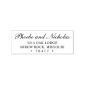 Einfache Kalligrafie Elegant Hochzeit Gummistempel (Prägung)