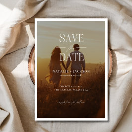 Einfache Kalligrafie Elegantes Hochzeitungs-Overla Save The Date