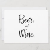 Einfache Kalligrafie | Empfang Bier und Wein Unter Einladung (Vorderseite)
