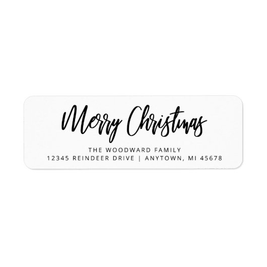 Einfache Kalligrafie Frohe Weihnachten Schwarz und (Vorne)