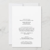 Einfache Kalligrafie - Front und Back Wedding Einladung (Rückseite)