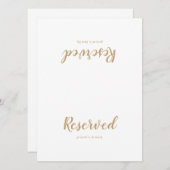 Einfache Kalligrafie|Gold-Hochzeit vorbehaltenes Z (Vorne/Hinten)