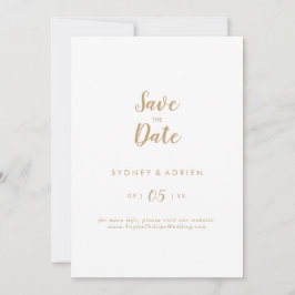Einfache Kalligrafie|Goldene Hochzeit retten das D Save The Date