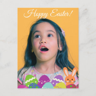 einfache Kalligrafie Happy Oaster Kids an Freunde Feiertagspostkarte
