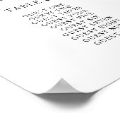 Einfache Kalligrafie Hochzeit 10 Tische Sitzplan Poster (Ecke)