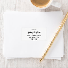 Einfache Kalligrafie-Hochzeit Rsvp-Adressetikett Adressaufkleber