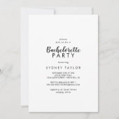 Einfache Kalligrafie-Junggeselinnen-Abschied Einladung (Vorderseite)