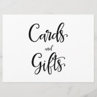 Einfache Kalligrafie | "Karten und Geschenke" Unte