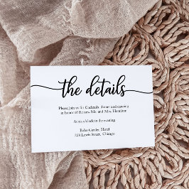 Einfache Kalligrafie-Merkkarte RSVP Karte