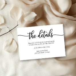 Einfache Kalligrafie-Merkkarte RSVP Karte