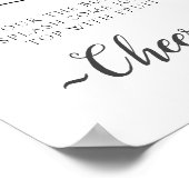 Einfache Kalligrafie Mimosa Bar Sign Poster (Ecke)