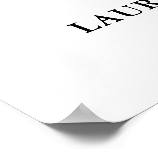 Einfache Kalligrafie Moderne Hochzeit Willkommen Poster (Ecke)