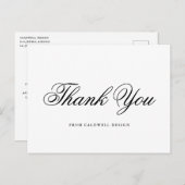 Einfache Kalligrafie Modernes Geschäft Postkarte (Vorne/Hinten)