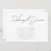 Einfache Kalligrafie Probe Einladung (Vorne/Hinten)