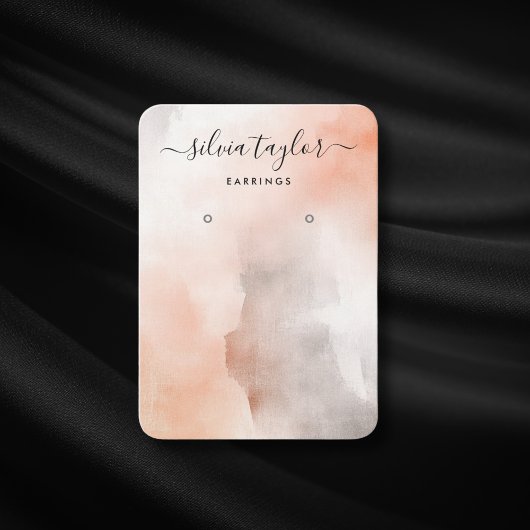 Einfache Kalligrafie, Rosa Ohrkarte Visitenkarte