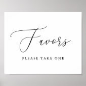 Einfache Kalligrafie Rustikale Gastgeschenke Hochz Poster (Vorne)