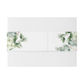 Einfache Kalligrafie Rustikale Grünpflanzen Hochze Einladungsbanderole (Rückseitenbeispiel)