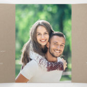 Einfache Kalligrafie rustikale Grünzeug Hochzeitsp Dreifach-gefaltete Programmkarte (Innenseite Mitte)