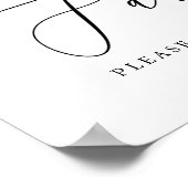 Einfache Kalligrafie Rustikale Hochzeits-Programm- Poster (Ecke)