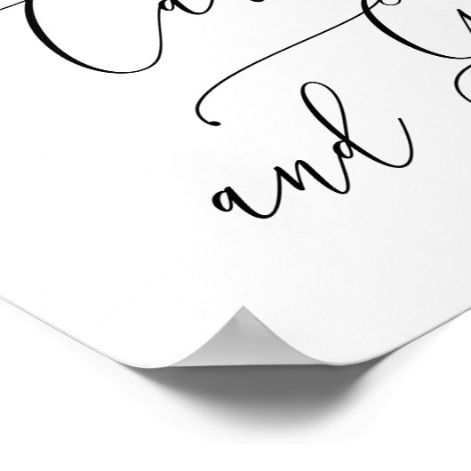 Einfache Kalligrafie Rustikale Karten und Geschenk Poster (Ecke)