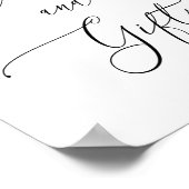 Einfache Kalligrafie Rustikale Karten und Geschenk Poster (Ecke)