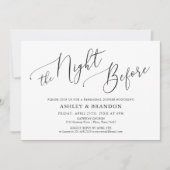 Einfache Kalligrafie Rustikale Probe Abendessen Einladung (Vorderseite)