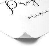 Einfache Kalligrafie Rustikale Programm Tafel Poster (Ecke)