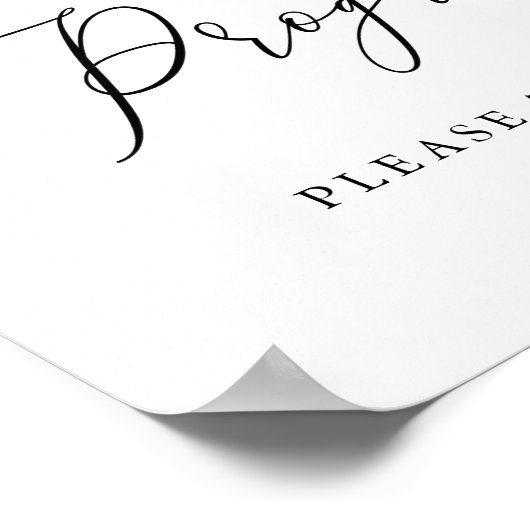 Einfache Kalligrafie Rustikale Programme Unterschr Poster (Ecke)