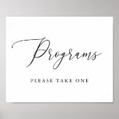 Einfache Kalligrafie Rustikale Programme Unterschr Poster (Vorne)