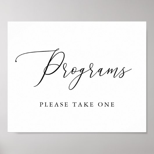 Einfache Kalligrafie Rustikale Programme Unterschr Poster (Vorne)