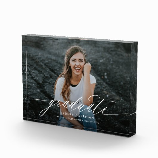 Einfache Kalligrafie-Script-Abschluss Fotoblock (Rechts)