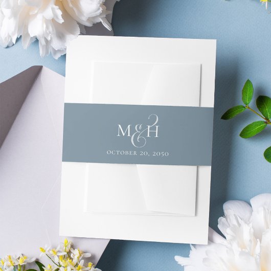 Einfache Kalligrafie-Script-Ampersand-Monogramm Einladungsbanderole