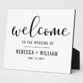 Einfache Kalligrafie-Script Begrüßung Fotoplatte (Seite)