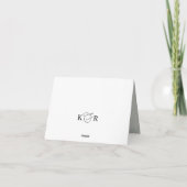 Einfache Kalligrafie Script Botanical Vielen Dank Karte (Rückseite)