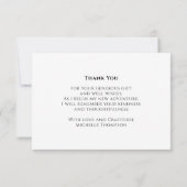 Einfache Kalligrafie Script Gold Vielen Dank Dankeskarte (Rückseite)