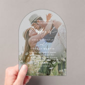 Einfache Kalligrafie Script Minimalistische Foto H Acryleinladungen (Insitu (Handheld))