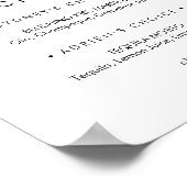 Einfache Kalligrafie Signatur-Cocktails Zeichen Poster (Ecke)