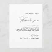 Einfache Kalligrafie-Skript Vielen Dank Empfang-Ka Postkarte (Vorderseite)