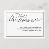 Einfache Kalligrafie-Skripteingangskarte Begleitkarte (Vorderseite)