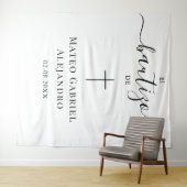 Einfache Kalligrafie-Taufe | Spanisch Bautizo Wandteppich (Beispiel (Horizontal))