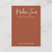 Einfache Kalligrafie Terracotta-Erdbeerausweiskart Visitenkarte (Vorderseite)