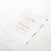 Einfache Kalligrafie Traditionelles HochzeitGold Folieneinladung (Gedreht)