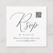 Einfache Kalligrafie-UAwg mit QR-Code Begleitkarte (Vorderseite)