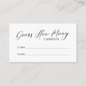 Einfache Kalligrafie: Wie viele Kanonen Begleitkarte (Vorderseite)