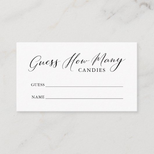 Einfache Kalligrafie: Wie viele Kanonen Begleitkarte (Vorderseite)