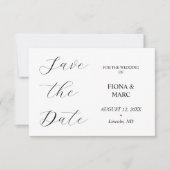 Einfache Kalligraphie, elegant Save the Date (Vorderseite)