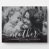 Einfache Kalligraphie "Mutter" Keepake-Foto Fotoplatte (Vorderseite)