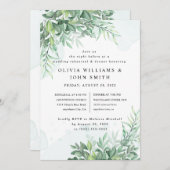 Einfache Kalligraphie rustikale Vegetation Einladung (Vorne/Hinten)